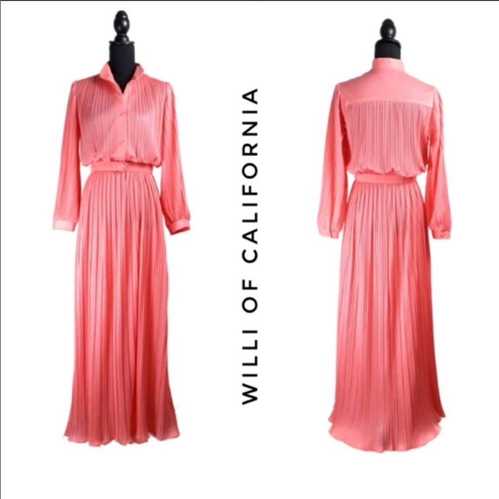 Vintage 70’s pleated maxi dress